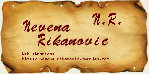 Nevena Rikanović vizit kartica